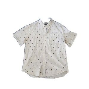 Large Jachs New York Large Button Up Palm Trees Pattern Chest Pocket